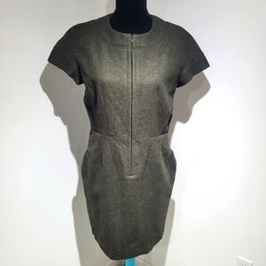 Jil Sander for Uniqlo Deadstock Dark Green Wool Mini Dress Size Large Pockets